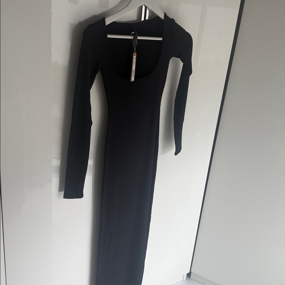 SKIMS Classic Black Long Sleeve Dress